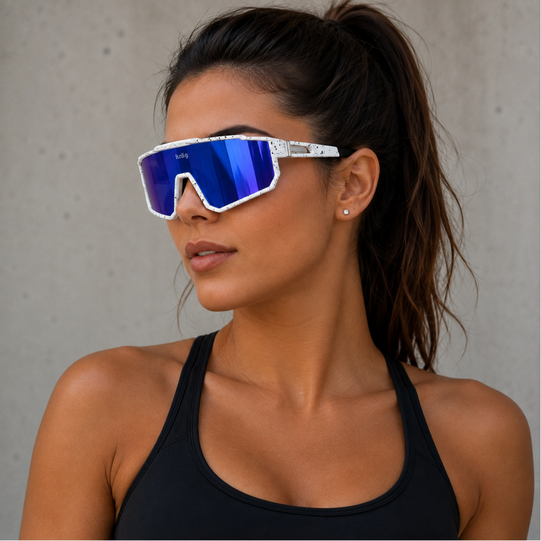 Kräg Blaze Pro — White Splash / Blue Mirror