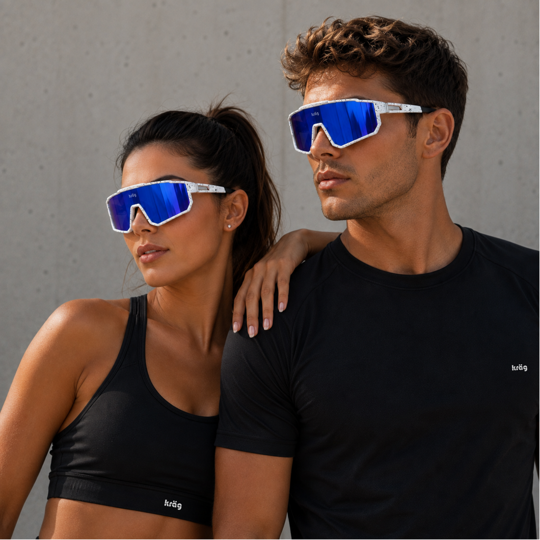 Kräg Blaze Pro — White Splash / Blue Mirror