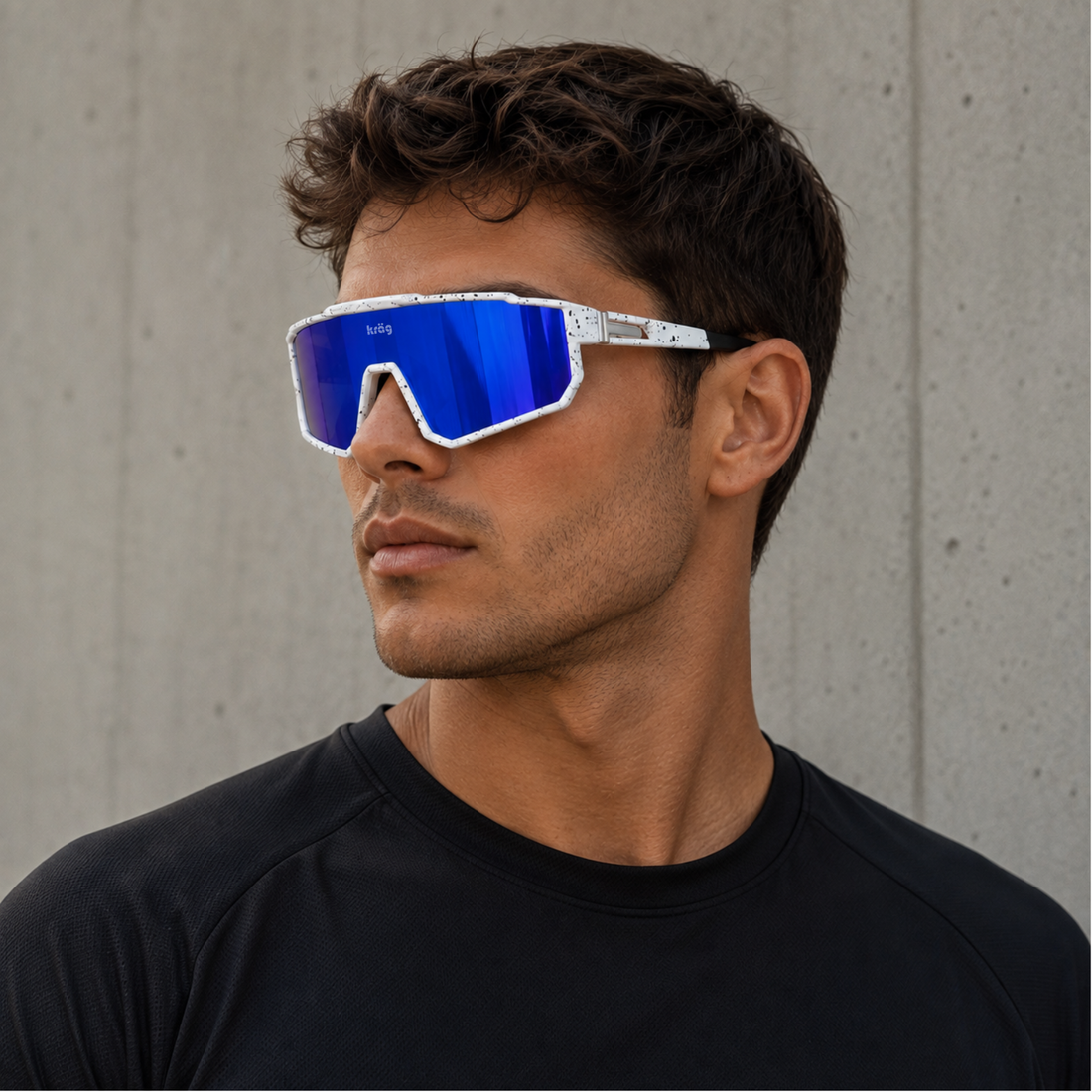 Kräg Blaze Pro — White Splash / Blue Mirror